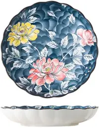Platou rotund și adânc Morello - Retro Lotus, 20.5 х 4.5 cm