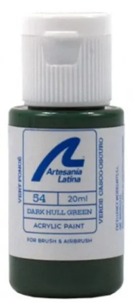 Vopsea acrilică pe baza de apă Artesania Latina - Dark Hull Green (20 ml)