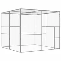 vidaXL Cușcă pentru pisici, 3x3x2,5 m, oțel galvanizat