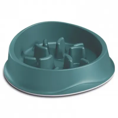 Castron hranire lenta pentru prevenirea indigestiei la caini Bleu, 1L
