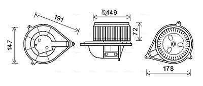 Ventilator habitaclu potrivit FIAT DUCATO 1.9D-2.8D 03.94