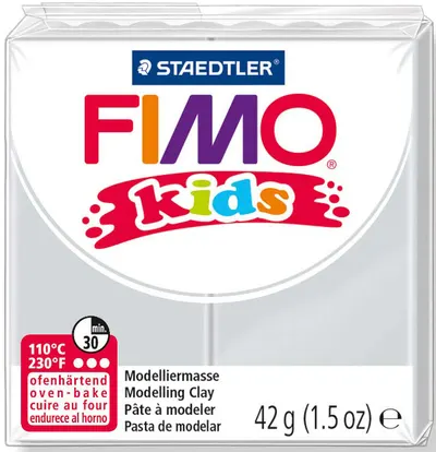 Lut polimeric Staedtler Fimo Kids - culoare gri deschis