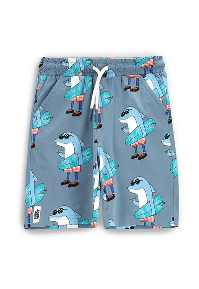 Pantaloni scurti sport baieti WC5121502HBK - Bumbac - Albastru - Albastru