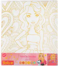 Set de pictură pe numere Moxy Besties - Fată modernă, 30 x 30