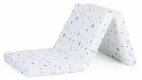 Saltea pliabilă Chipolino - 60 x 120 x 6 cm, albă cu stele albastre