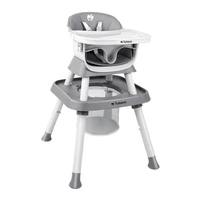 Scaun de masa transformabil 9in1 pentru copii Tulano Morsel 50 Grey multifunctional,masuta cu placa lego,
