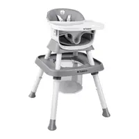 Scaun de masa transformabil 9in1 pentru copii Tulano Morsel 50 Grey multifunctional,masuta cu placa lego,