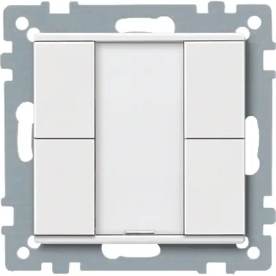 Buton, 2-Porturi Plus,Alb Polar, Sistem M