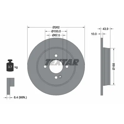 Disc frana TEXTAR 92242203