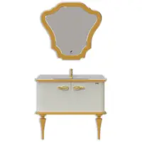 Set mobilier baie Pierre Cardin Angelica 3 piese alb perlat 101 cm