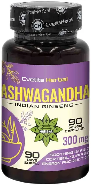 Ashwagandha, 300 mg, 90 capsule, Cvetita Herbal