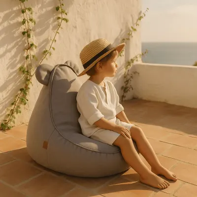 Fotoliu tip puf Premium MeowBaby Outzy Teddy Bean bag