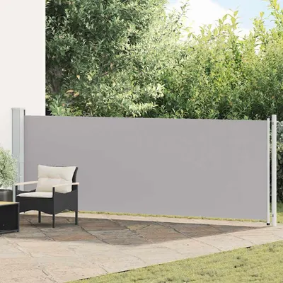 vidaXL Copertină laterală retractabilă de terasă, gri, 140 x 600 cm