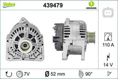 Alternator (14v, 110a) Potrivit Renault Grand Scenic Ii, Laguna Ii, Megane Ii, Scenic Ii 1.9d 2.0 11.02