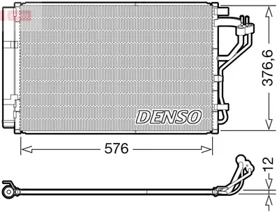 Radiator AC condensator cu uscator potrivit HYUNDAI I30; KIA CEE D 1.4 1.6 12.11