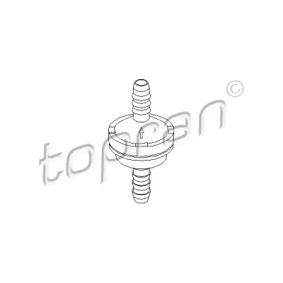 Supapa, servofrana TOPRAN 206 111