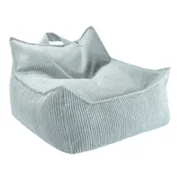 Fotoliu puf pentru copii verde mentă cu tapițerie din catifea reiată Chair – Wigiwama