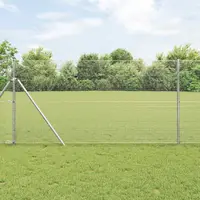 vidaXL Gard din sârmă sudată 10000 x 100 cm Argintiu
