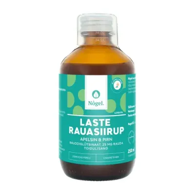Sirop de Fier Pentru Copii cu Portocală și Pară, 25mg/10ml, 250ml | Nôgel.