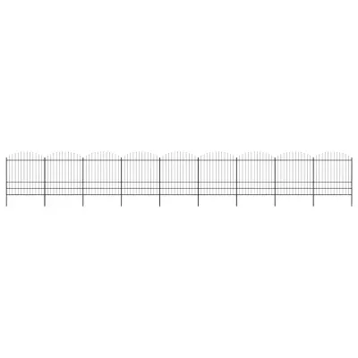 vidaXL Gard de grădină cu vârf tip suliță din oțel 1506x200 cm, negru