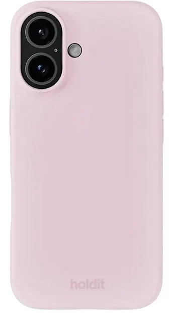 Husă Holdit - Silicone, iPhone 16, Pale Pink