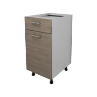 Corp Baza Lecce, 1 Sertar, 1 Usa, Stejar Sonoma Inchis/Alb, 40 x 50 x 80 cm