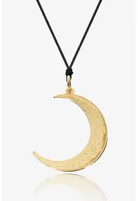 Colier cu pandantiv de aur de 14K in forma de luna - Auriu