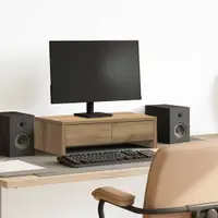 vidaXL Suport monitor cu sertare, stejar artizanal, 50x27x15 cm, lemn