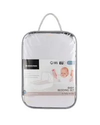 Set lenjerie copii cu 6 piese KikkaBoo Seally Me 80x40 cm din bumbac ranforce certificat OEKOTEX,compatibila patut co-sleeper sau landou,contine pernafata de pernacearceafhusa pilotapilotaprotectie impermeabila