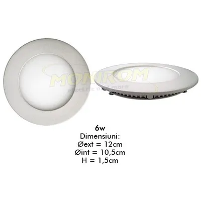 Spot Led plat 6w/6400k (rotund) – montaj ingropat