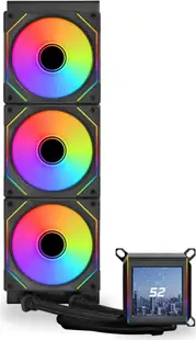 Cooler lichid Lian Li - Galahad II LCD 360 SL-INF, 3x 120 mm, LCD, negru