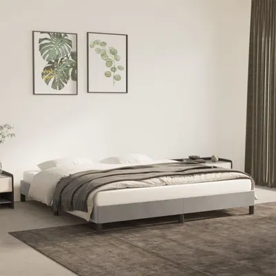 vidaXL Cadru de pat fără saltea, gri deschis, 180x200 cm, catifea