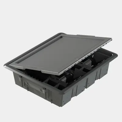 Doza de pardoseala 32 module cu capac decupat Gewiss System GW24607