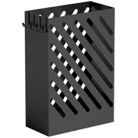HOMCOM Suport pentru Umbrele de Design cu Tavă pentru Colectarea Picăturilor și 4 Cârlige din Metal, 28x14x41cm, Negru | Aosom Romania