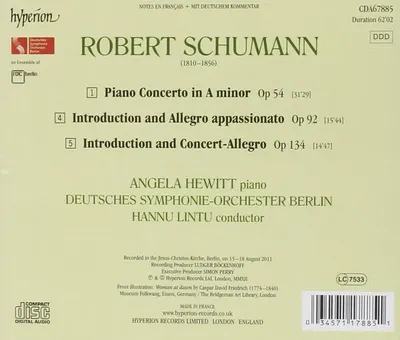 Schumann: Piano Concerto / Introduction And Allegro Appassionato / Introduction And Concert-Allegro