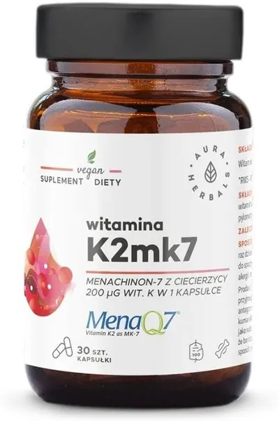 Vitamina K2, 200 mcg, 30 capsule, Aura Herbals