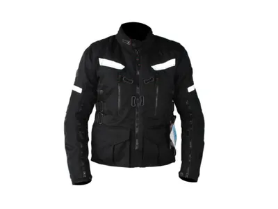 Geaca moto textila lunga PGS REVITI, protectii coloana, coate si umeri, culoare negru, marime M