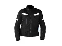 Geaca moto textila lunga PGS REVITI, protectii coloana, coate si umeri, culoare negru, marime M