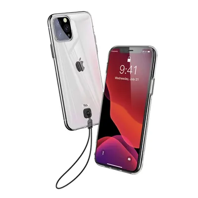 Husa Apple iPhone 11 Pro, Baseus Transparent Key, Negru, 5.8 inch