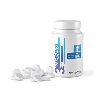 Supliment pentru caini pisici Vetapro Complex 3 KAL + D+ PHOS 60 tab