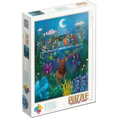 Puzzle 1000 Piese, Demeter Brigitta - Fantasy Deer, D-toys