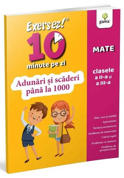 Adunări și scăderi până la 1000 - Paperback brosat