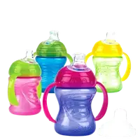 Pahar Stop Picatura cu manere si tetina +6 luni, 240ml, Nuby