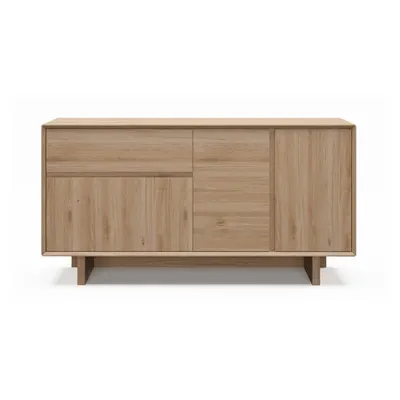 Comodă în culoare naturală cu aspect de lemn de stejar 146x76x45 cm Carpi – Marckeric