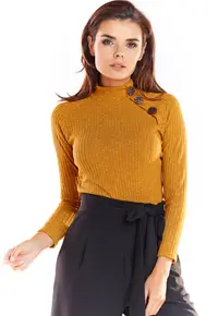 Pulover - Negru - 635488 - Galben