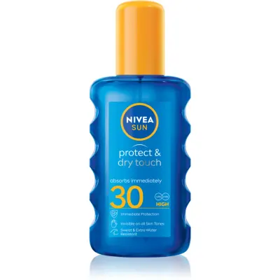 NIVEA SUN Protect & Dry Touch spray transparent pentru bronzat SPF 30 200 ml