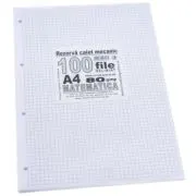 Rezerva caiet mecanic matematica fara margine liniata A4, 100 file, Casa Tipografica