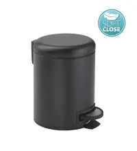 Cos de gunoi 3 l, softclose, negru mat, Sapho Gedy