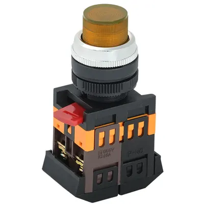Control buton ABLFP-22 galben d22mm neon /240V 1z+1P