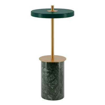 Veioză verde LED cu intensitate reglabilă din marmură cu abajur din metal (înălțime 25,5 cm) Asteria Move Mini – UMAGE